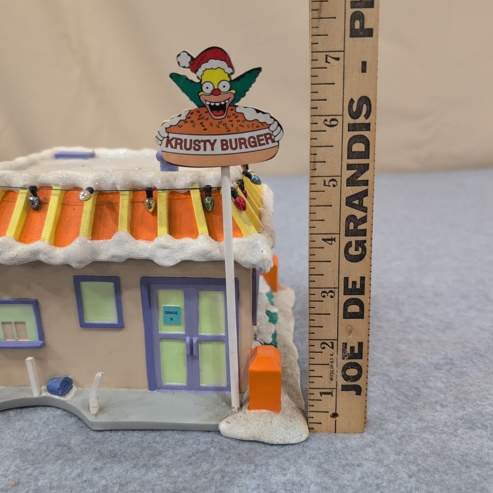 Hawthorne Village The Simpsons Christmas Village Krusty Burger Lighted Sculpture - Picture 6 of 9